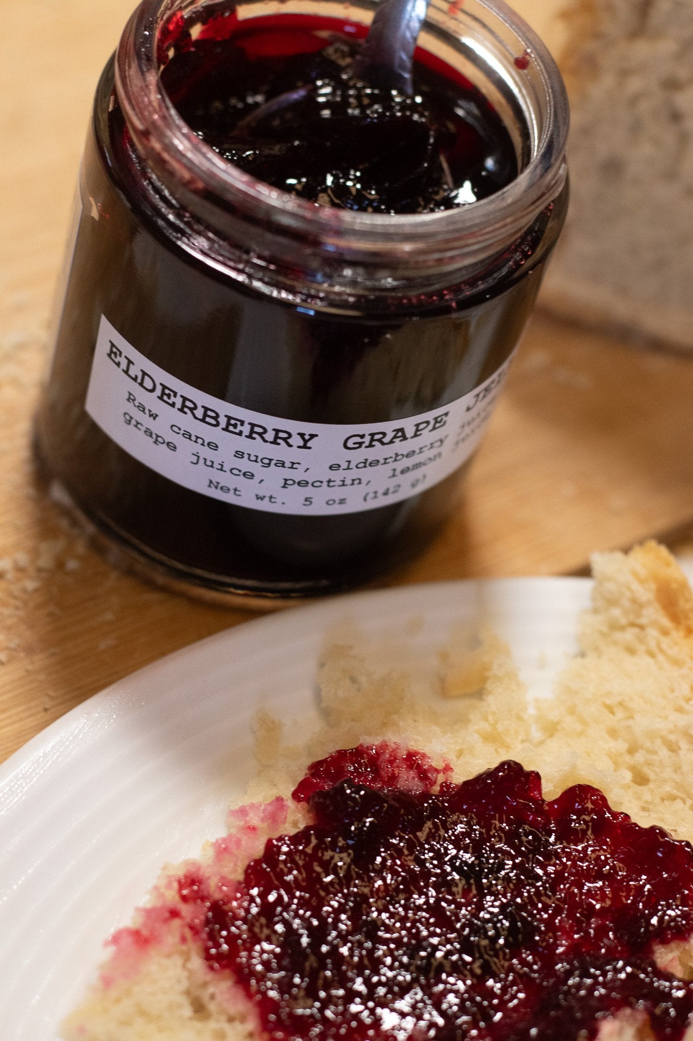 Four Pack Traditional Jam and Jelly Gift Set | Sassafrass Jelly | Elderberry Grape Jelly |Strawberry Rhubarb Jam | Dandelion Blossom Jelly | 4-pack 5 oz Jars