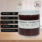 Cranberry Rhubarb Jam, 5 oz - Excellent Source of Vitamin C