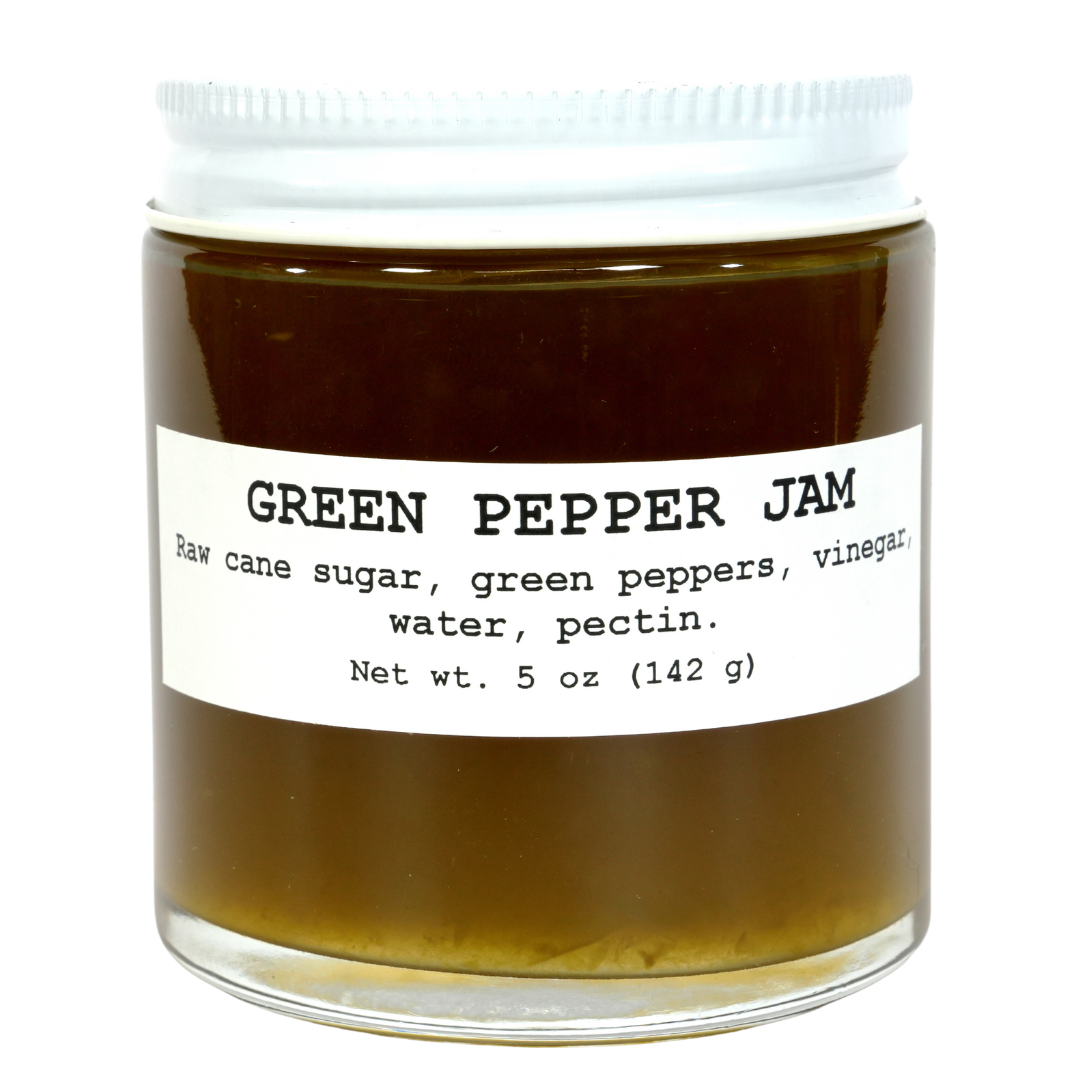 Green Pepper Jam 5 oz (142 g) - Unique Flavor Perfect for Parties - Heat & Pour Over a Block of Cream Cheese