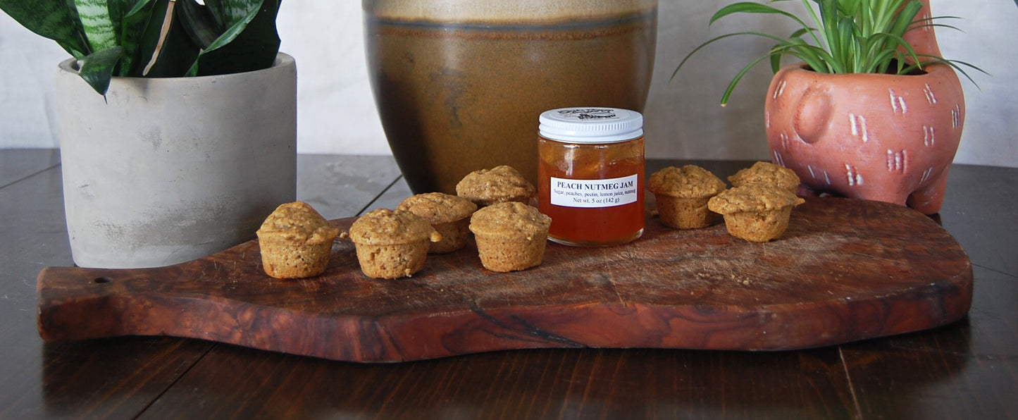 Peach Nutmeg Jam, 5 oz - Cobblers, Muffins, and Spreads, Oh My!