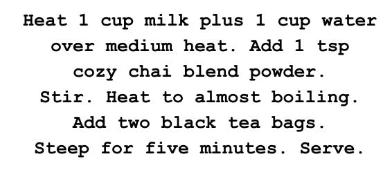 Cozy Chai Spice Blend, 1 oz (28 g) - Make Your Own Chai Tea