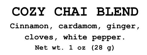 Cozy Chai Spice Blend, 1 oz (28 g) - Make Your Own Chai Tea