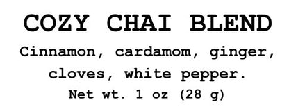 Cozy Chai Spice Blend, 1 oz (28 g) - Make Your Own Chai Tea