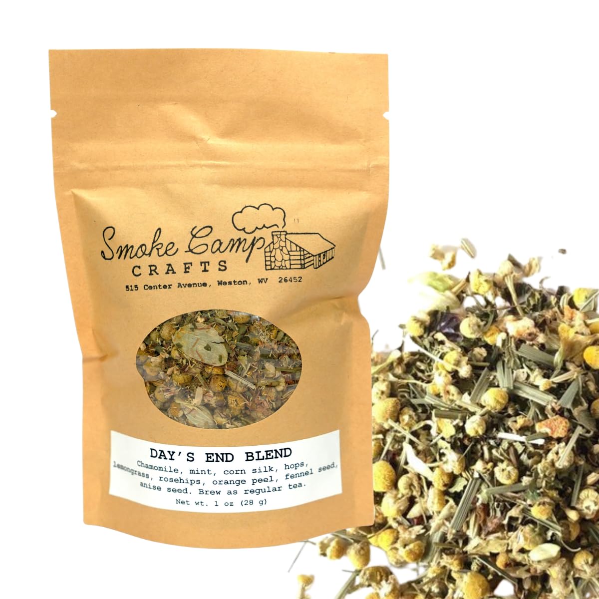Day's End Blend Herbal Tea, 0.75 oz (21g) Jar or Pouch, or 4 oz Quart