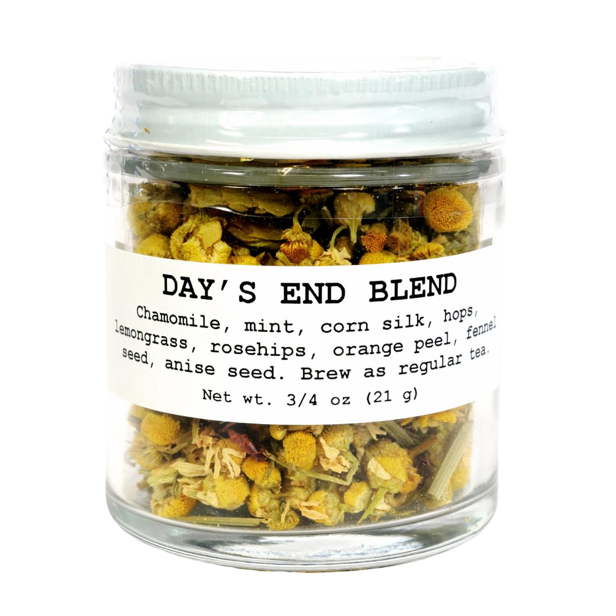 Day's End Blend Herbal Tea, 0.75 oz (21g) Jar or Pouch, or 4 oz Quart