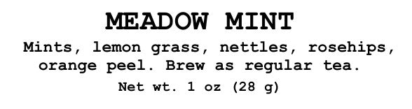 Meadow Mint, 1 oz (28 g) Herbal Tea Blend