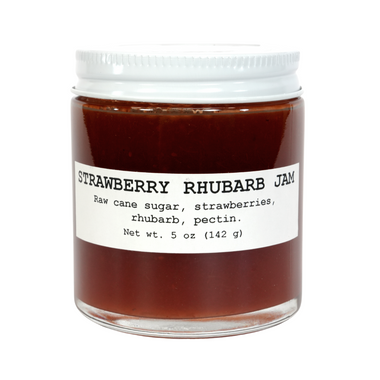 Strawberry Rhubarb Jam, 5 oz - Tangy and Sweet Combination