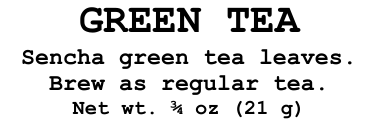 Sencha Green Tea (Camellia sinensis), 0.75 oz (21 g) Looseleaf Tea
