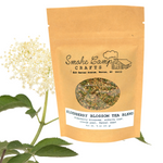 Smoke Camp Crafts Elderberry Blossom Herbal Tea Blend 3/4 oz (21 grams) featuring Elderberry Blossoms, Alfalfa Leaf, Orange Peel, Fennel Seed