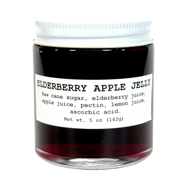 Elderberry Apple Jelly, 5 oz - Tasty Immune System Booster - Sambucus Goodness