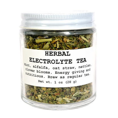 Electrolytea - Loose Leaf Herbal Electrolyte Tea Blend, 1 oz (28 g) Pouch or Jar- Caffeine-free, Nourishing Tisane