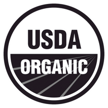 The USDA Organic logo, in black and white, features bold USDA above ORGANIC within a circle and stylized field lines—on Zucchini, Black Beauty (Cucurbita pepo) 50 Organic Seeds (3g) by Smoke Camp Crafts.