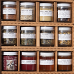 Seasonal Sampler of 12 Artisanal Goods | 4 Jams & Jellies, 4 Tea Blends, and 4 Culinary Blends | Chef Gift Set