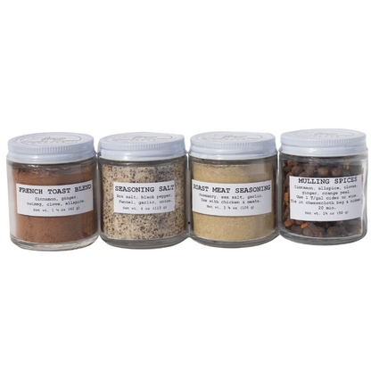 Seasonal Sampler of 12 Artisanal Goods | 4 Jams & Jellies, 4 Tea Blends, and 4 Culinary Blends | Chef Gift Set