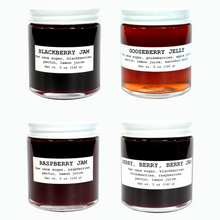 Four Pack Jam & Jelly Gift Set | Bramble Berry Jam & Jelly Collection |  Berry Berry Berry Jam | Blackberry Jam | Gooseberry Jelly | Raspberry Jam