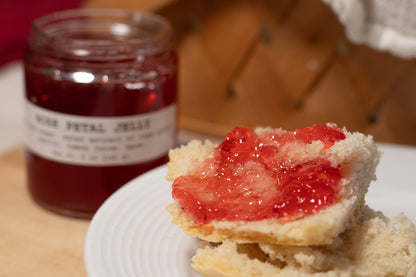 Four Pack Herbal Jam and Jelly Gift Set | Lavender Jelly | Rose Geranium Jelly | Rose Petal Jelly | Rosemary Thyme Jelly | 4-pack 5 oz Jars