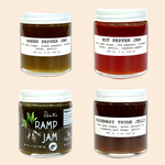 Four Pack Jam & Jelly Gift Set | Savory Jam & Jelly Collection |  Ramp  | Spiced Tomato | Green Pepper | Hot Pepper | 4-pack 5 oz Jars